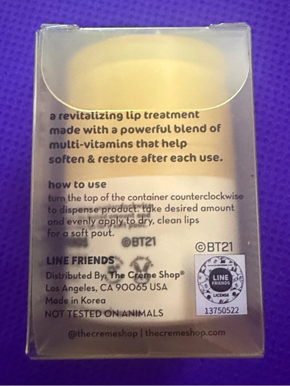 The Creme Shop Vitamin Lipcerin Lip Moisturizer - Yellow